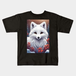 Cute Kawaii arctic fox Kids T-Shirt